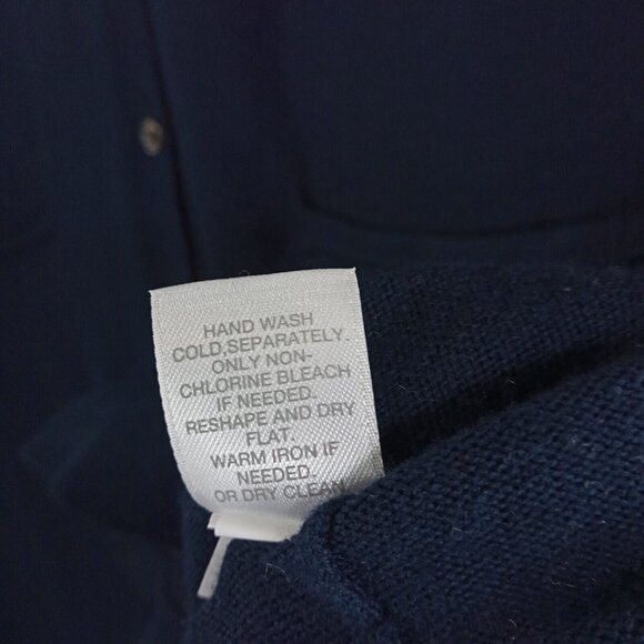 *SOLD* J Jill Womens Cardigan Sweater Size M 100% Cotton Blue Duster Long Sleeve - Picture 6 of 7